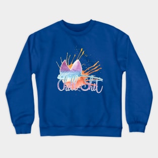 Chill Shit Stingray Watercolor Vibe Crewneck Sweatshirt